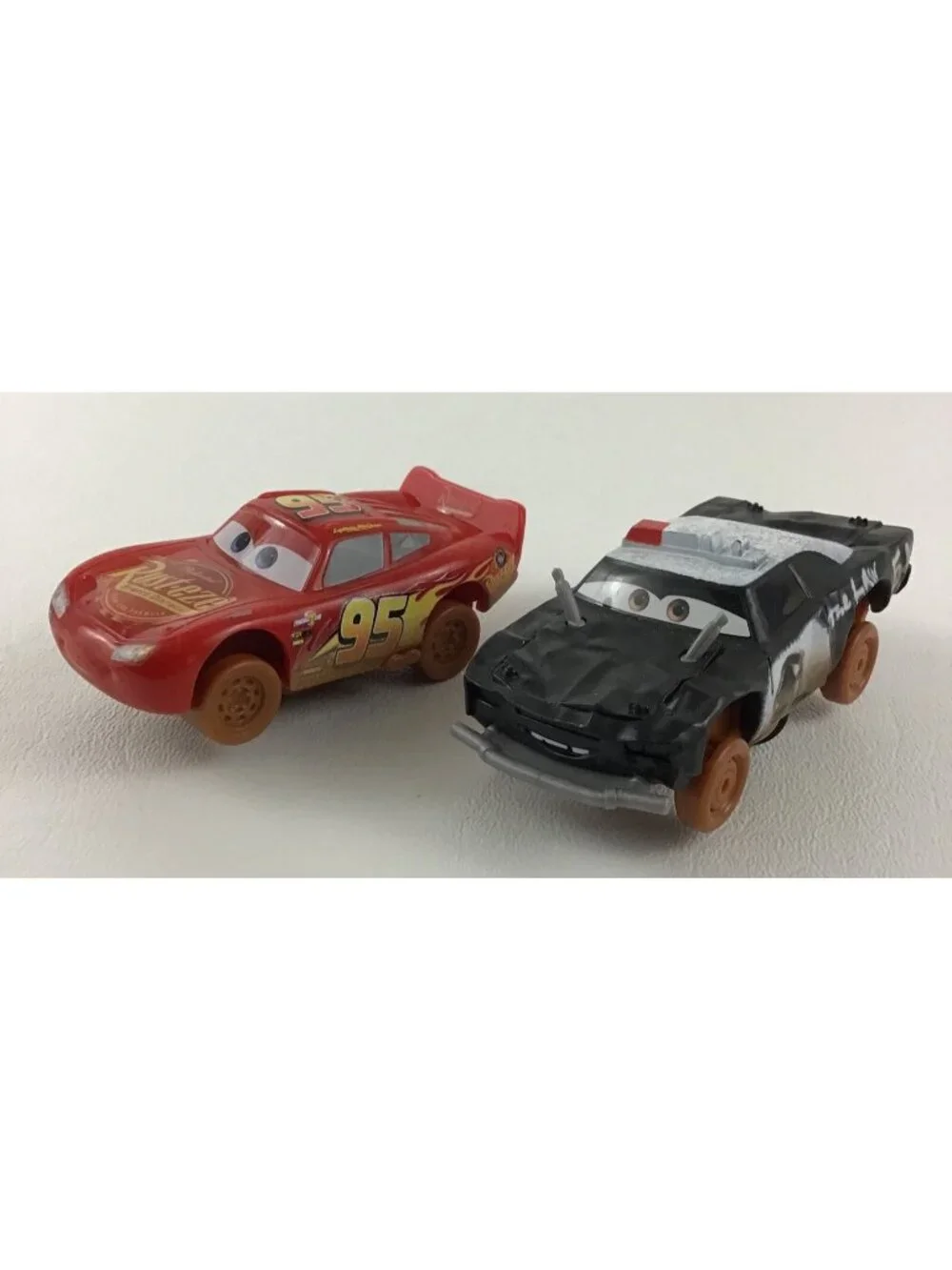 Disney Cars Crazy 8 Crashers APB Police Vehicle Lightning McQueen Bundle Mattel